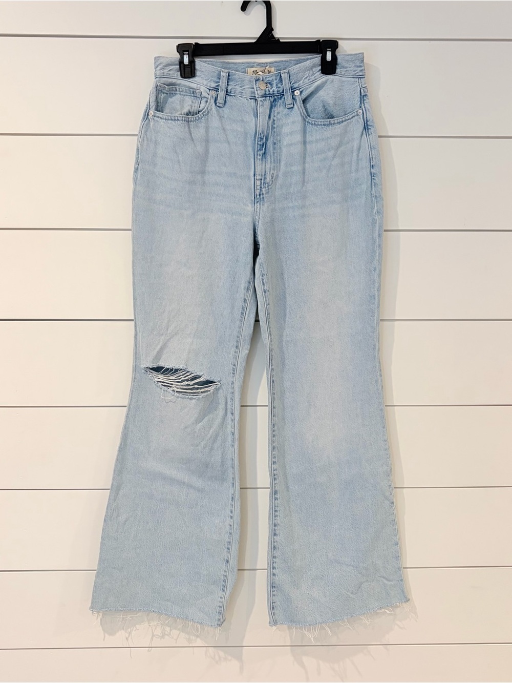 Madewell Baggy Flare Jeans 29 Y2K Grunge Coastal Cowgirl Light Wash 90s Grunge